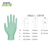 一次性绿色乳胶检查手套