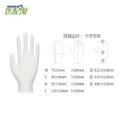 一次性乳白乳胶检查手套